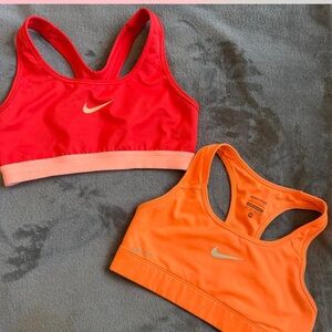 Nike Vibrant Red and Orange Sports Bras